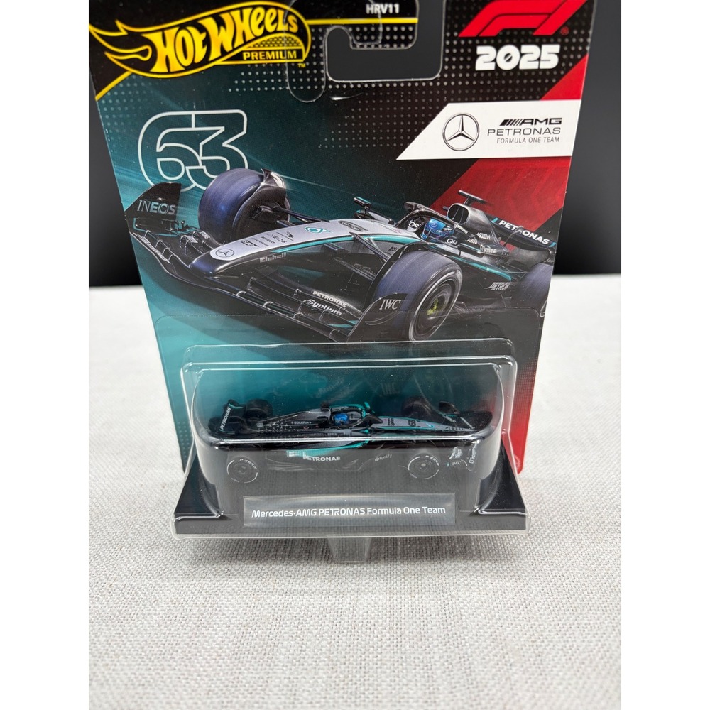 Hot Wheels Premium 2025 Formula 1 Mercedes-AMG PETRONAS F1 Team #63 HRV11